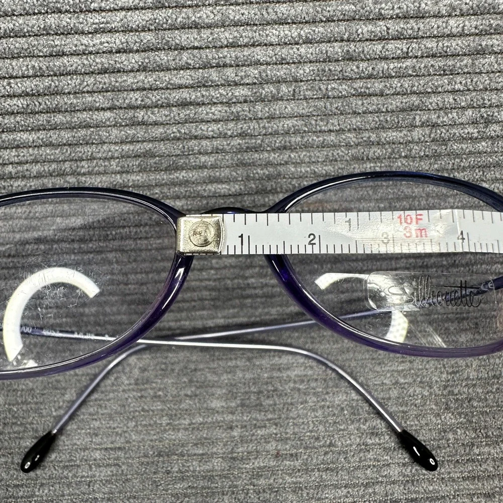 Silhouette SPX M 1946 Eyeglasses Purple Blue Oval Frames Austria 47-15-140